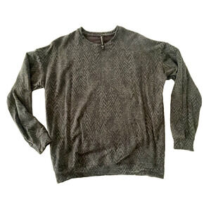 Athleta Studio To Street Print Sweatshirt Pullover Top Gray Size M